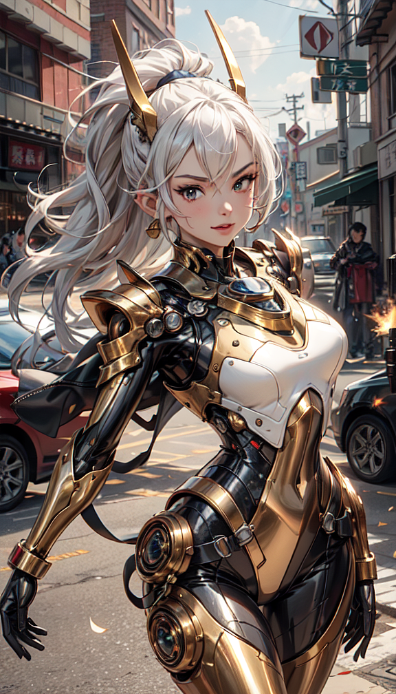 长发圣斗士|金黄色的黄金盔甲|性感可爱长发被大风吹起（图ZMzQ3ODQ1MzIw） - AI作品 - 站酷设计师敖伟壕原创素材 - 站酷ZCOOL