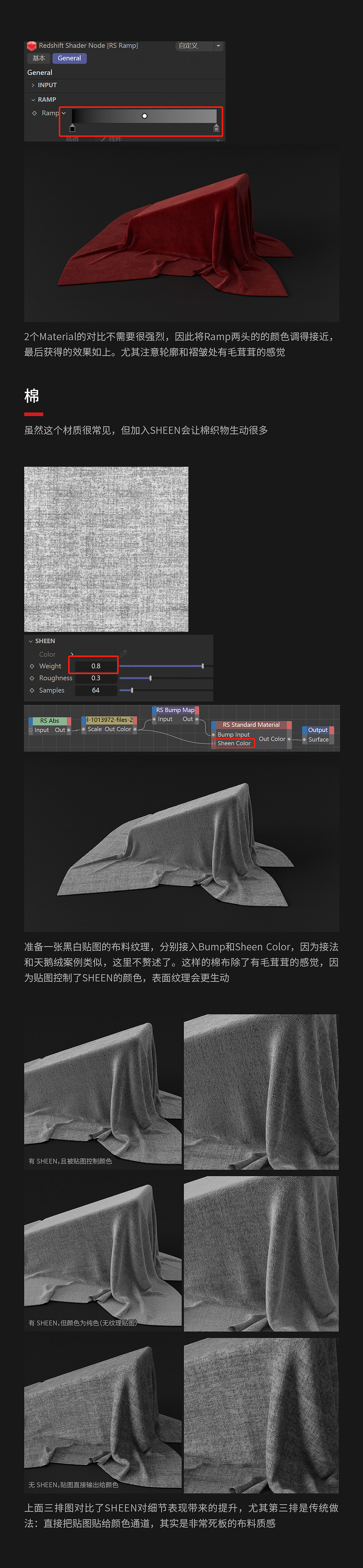 C4D-REDSHIFT学习笔记（四十八）布料表现的亿点细节_Latte12-站酷ZCOOL