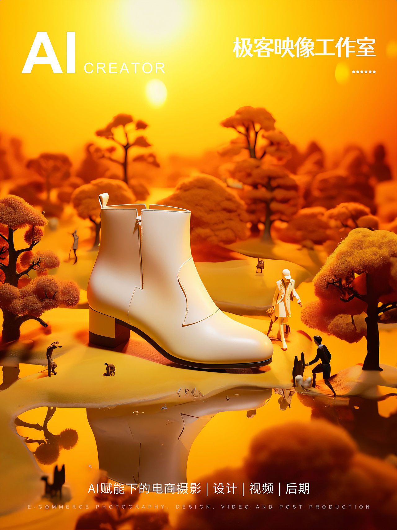 AI时代下的电商摄影设计,女鞋创意场景案例