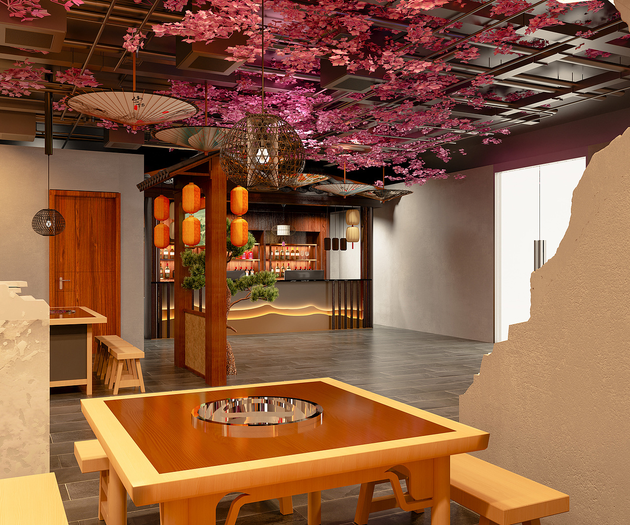 老式风格吊炉餐厅