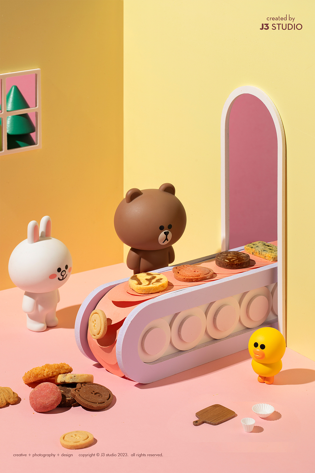 饼干零食拍摄 /可可爱爱的line friends联名拍摄