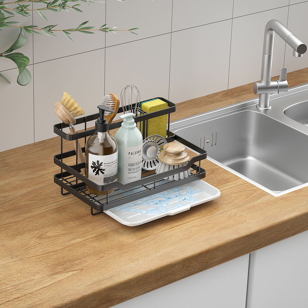 亚马逊黑色金属架子家居类建模渲染场景主图