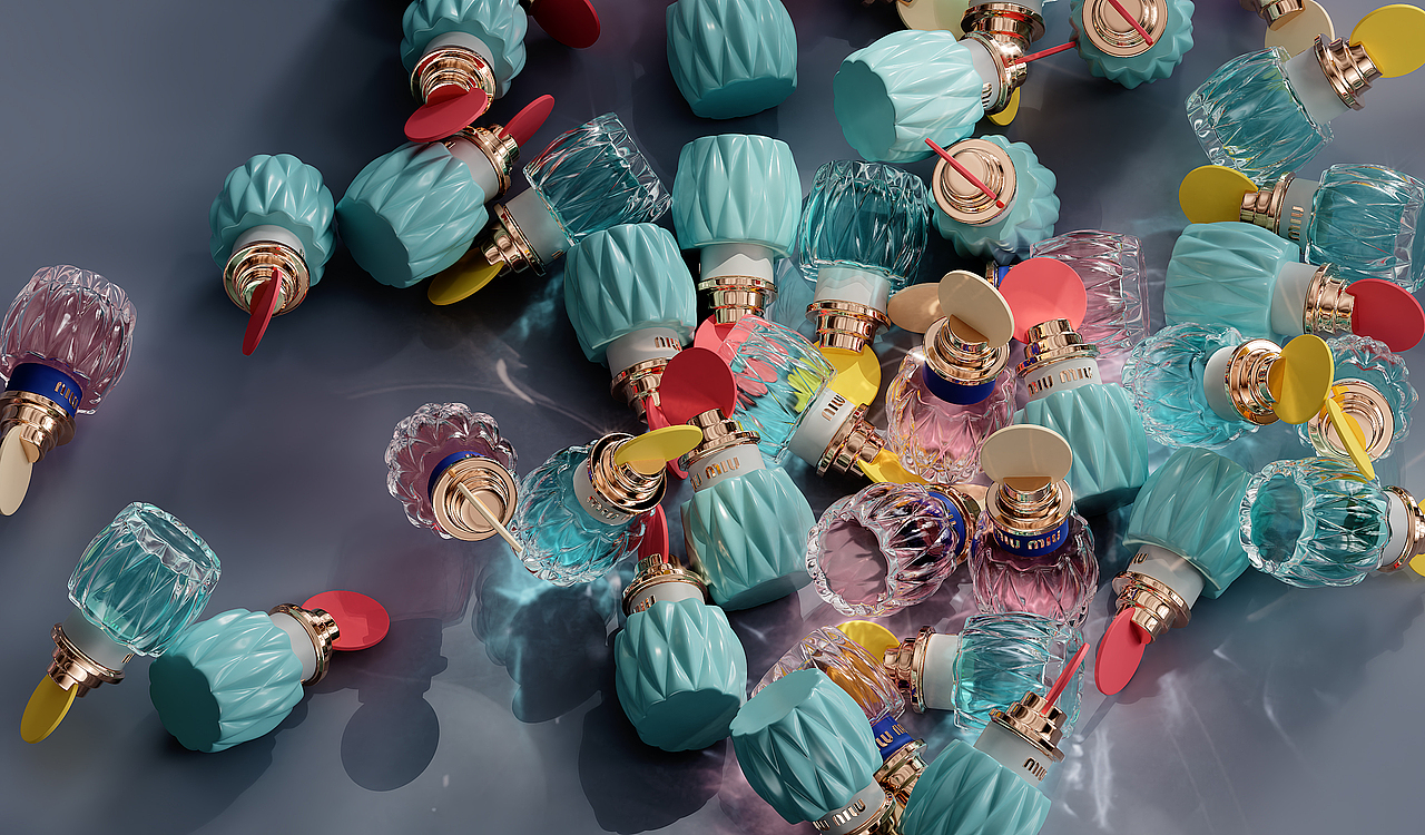 MiuMiu香水产品渲染
