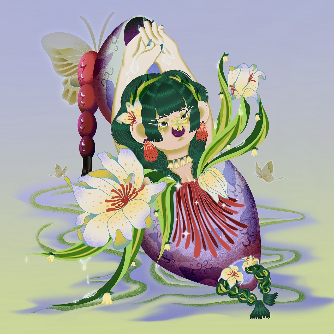 原创插画 | 鞋子里长出的花