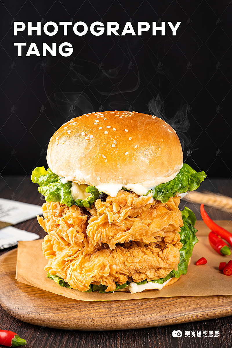炸鸡汉堡拍摄（图ZMzAzMTIzMDA4） - 美食摄影 - 站酷设计师美食摄影师唐唐原创素材 - 站酷ZCOOL