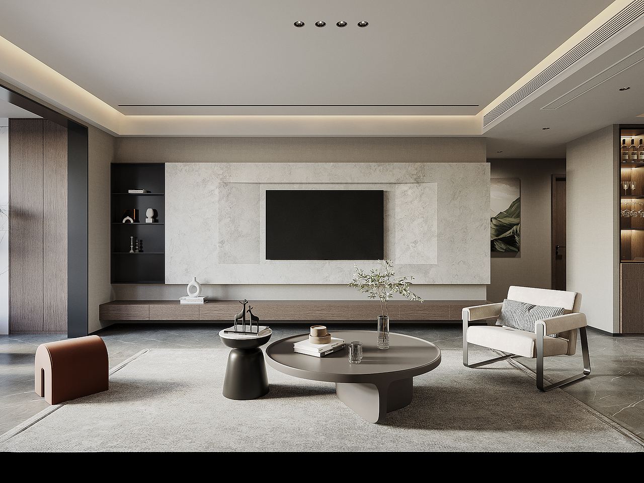 现代客餐厅效果图（图ZMzM1NDA1MDQ4） - 家装设计 - 站酷设计师一横空间原创素材 - 站酷ZCOOL