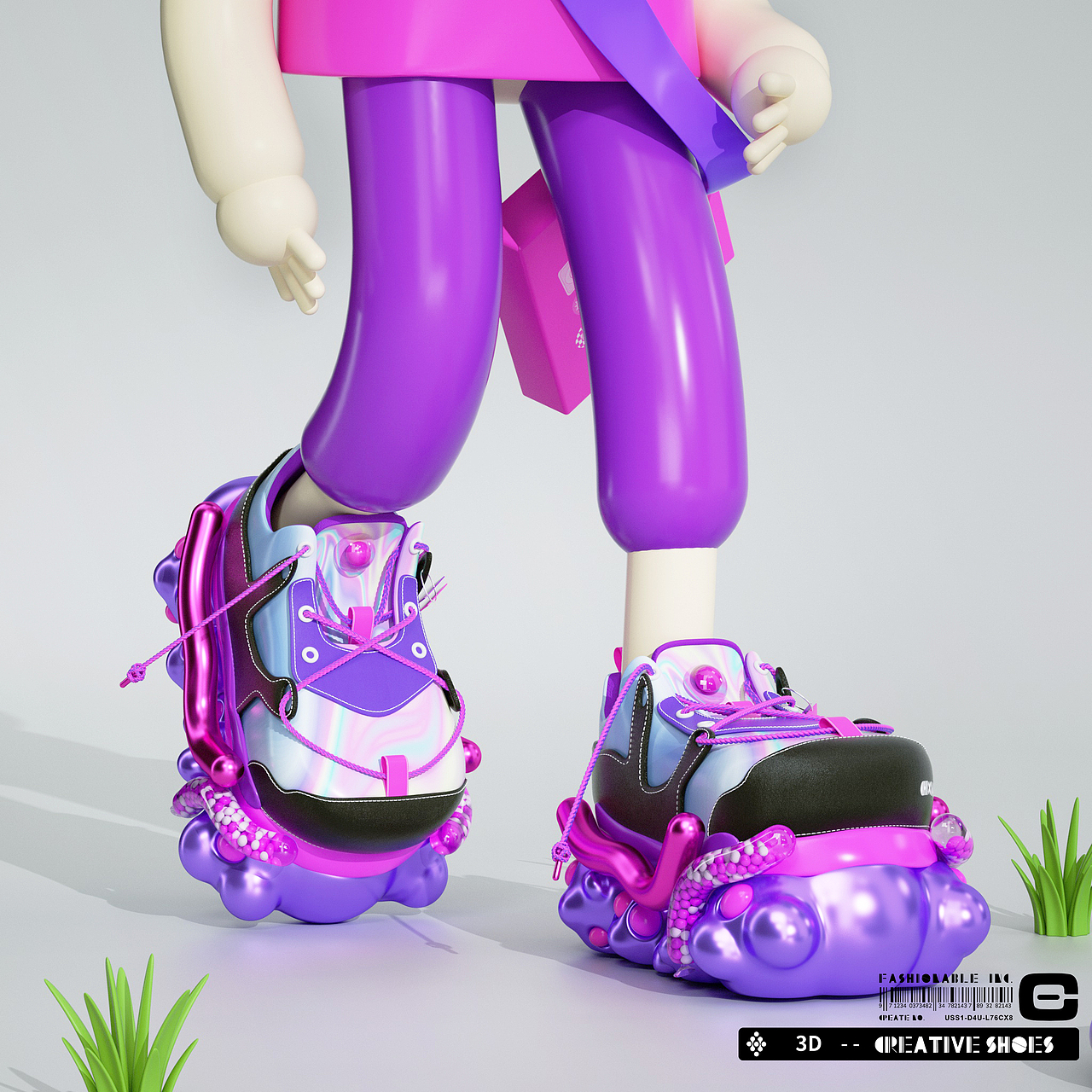3D创意概念鞋（图ZMzE0OTE3MDY4） - 其他三维 - 站酷设计师阿池吖原创素材 - 站酷ZCOOL