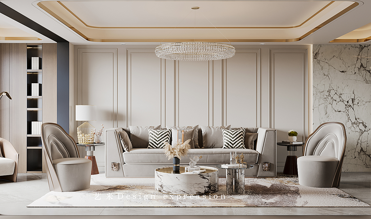 美式轻奢客餐厅-艺米效果图