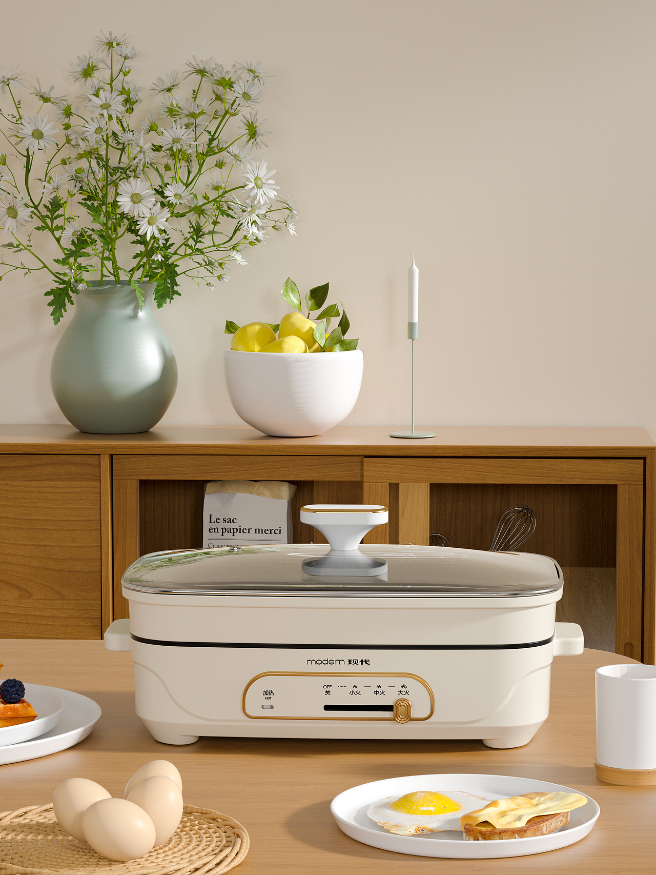 电煮锅渲染（图ZMzM5NDAzNDI4） - 产品 - 站酷设计师云上的云原创素材 - 站酷ZCOOL