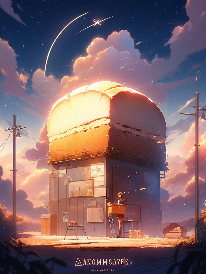 050期｜Midjourney Niji 咒语绘图｜面包微观世界（图ZMzQ2MjY5Nzg0） - AI作品 - 站酷设计师AIGC小妖原创素材 - 站酷ZCOOL