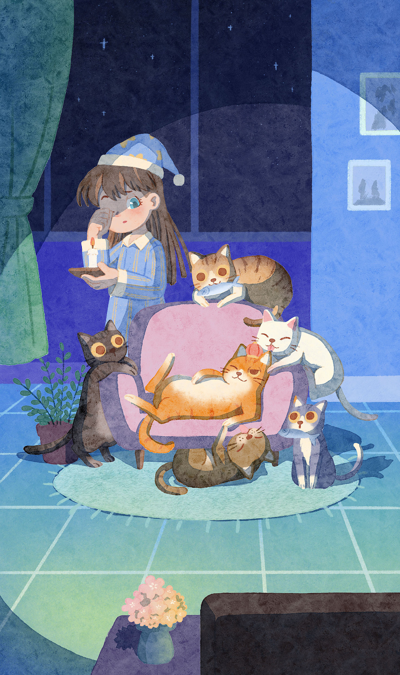 那年的向日葵与凯茜（春天）（图ZMzM5NzQ1MjI0） - 艺术插画 - 站酷设计师kiki猫大厨原创素材 - 站酷ZCOOL