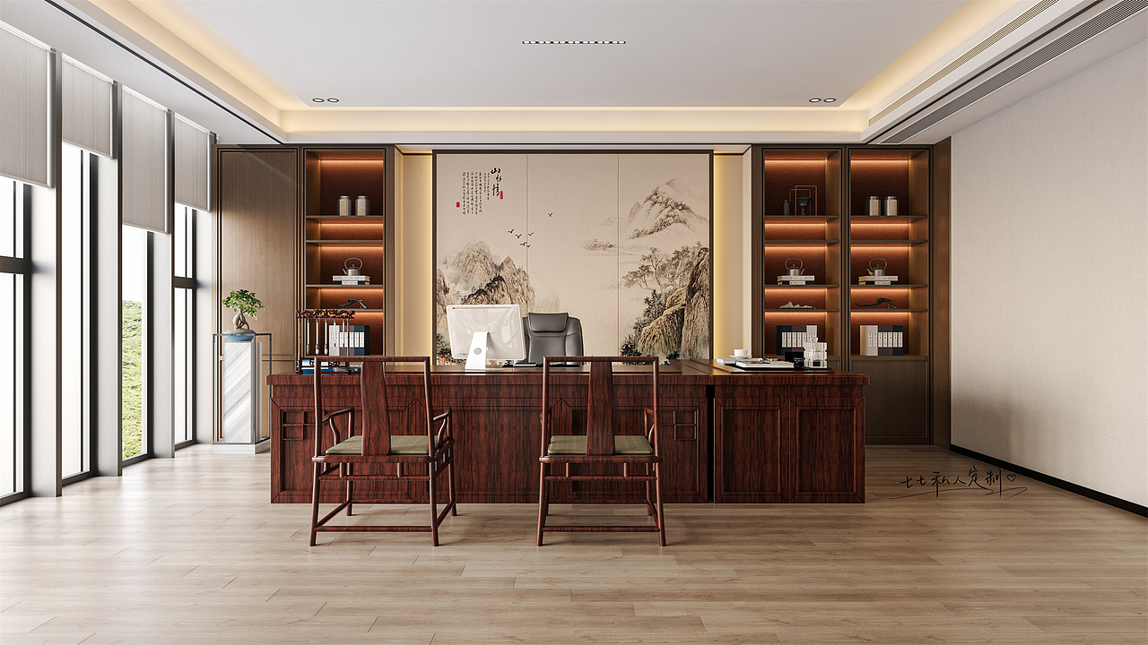极具东方韵味的时尚中式办公空间