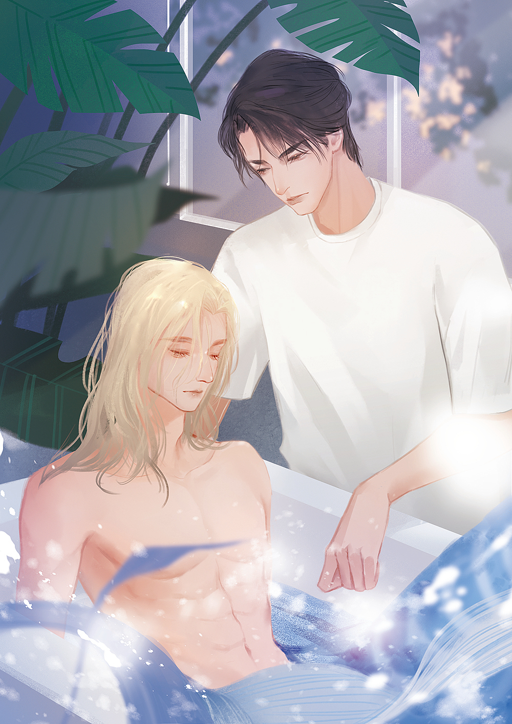 《人鱼陷落》产品包装插画