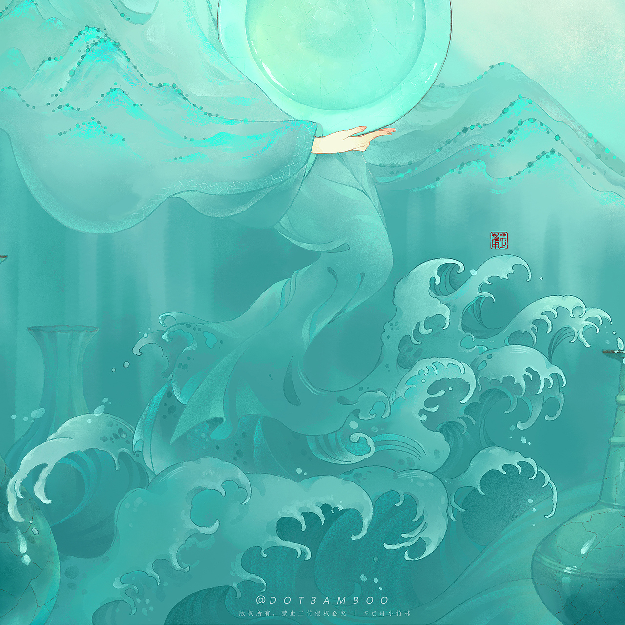 非遺擬人 | 宋 青瓷（圖ZMzYzOTA1MDIw） - 藝術(shù)插畫 - 站酷設(shè)計師點(diǎn)哥小竹林原創(chuàng)素材 - 站酷ZCOOL