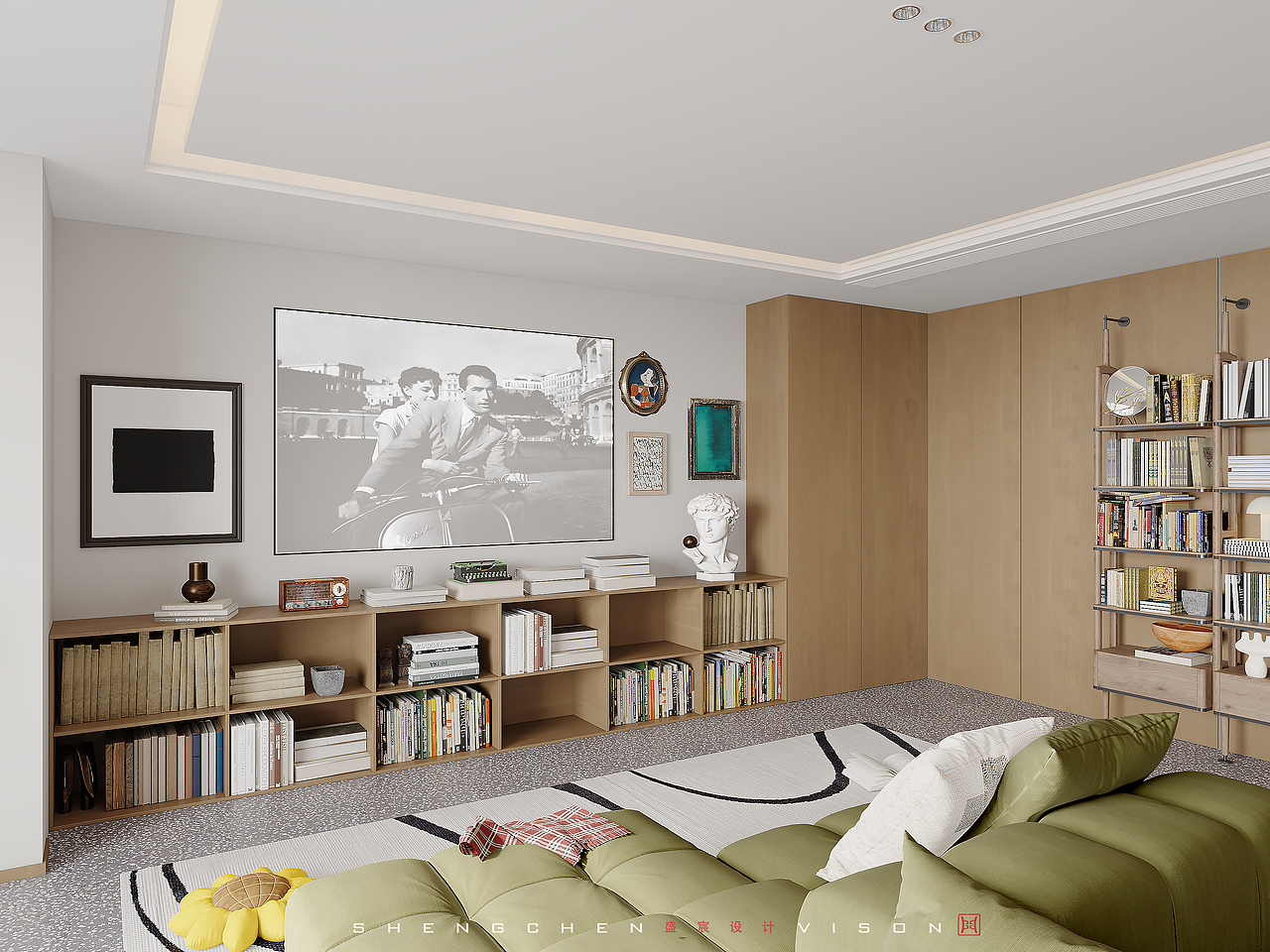 盛宸视觉 | 中古风客餐厅（图ZMzA3OTU1OTI0） - 家装设计 - 站酷设计师盛宸视觉原创素材 - 站酷ZCOOL