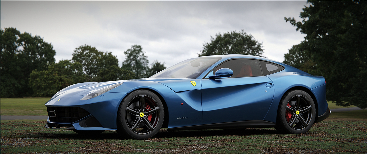 UE5 Ferrari 法拉利汽车渲染动画