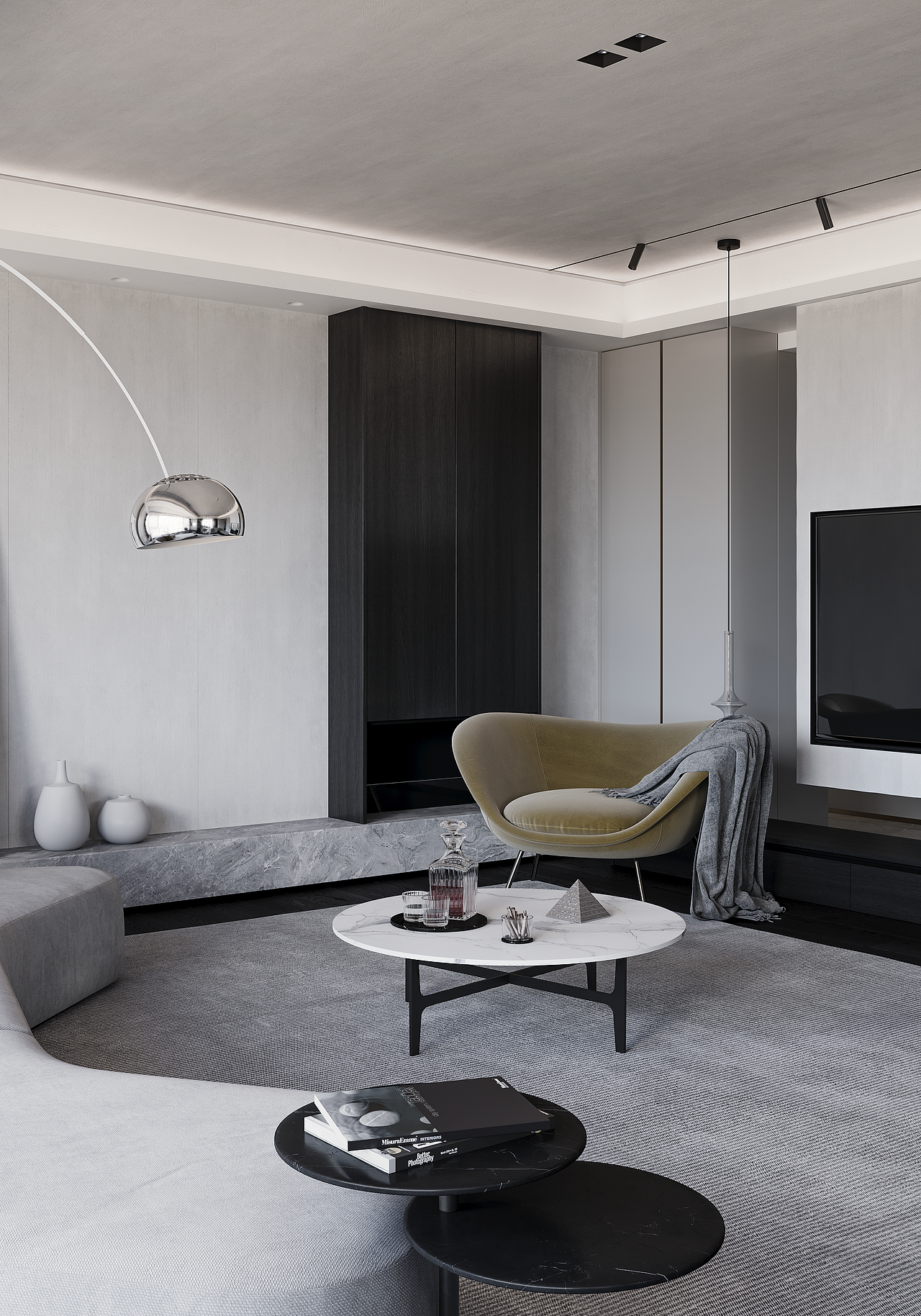 渲染作品丨Corona-简约大平层