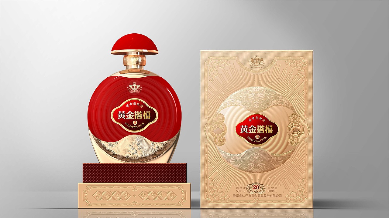 白酒包装设计（黄金搭挡（图ZMzMzMzM2OTg4） - 包装 - 站酷设计师布凡包装设计原创素材 - 站酷ZCOOL