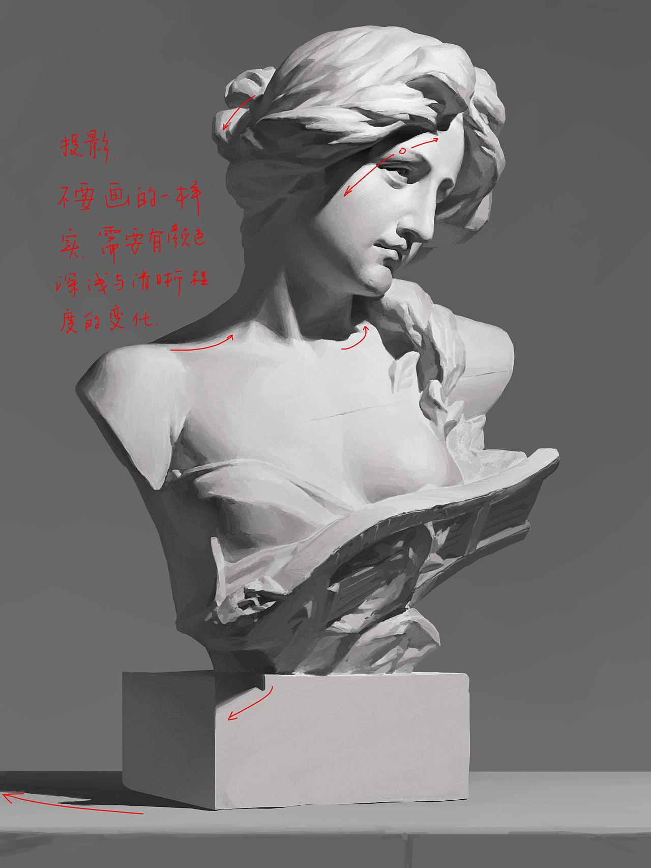 【零度小课堂】-石膏头像&绘画小方法（图ZMzQ1MjY2NDY0） - 游戏原画 - 站酷设计师零度角色精品教学原创素材 - 站酷ZCOOL