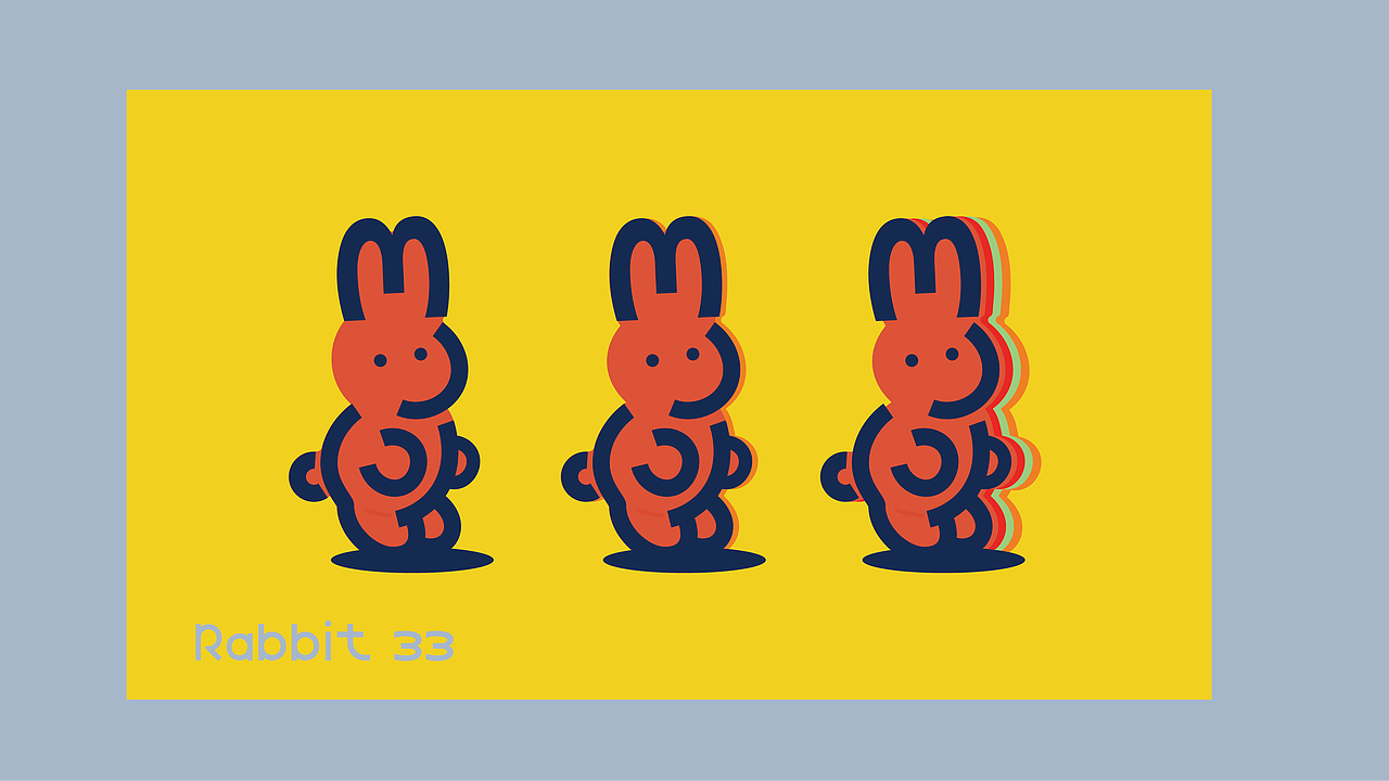 Three 3 Design - 兔年IP视觉设计：兔子33（图ZMzMwNjAzNTg4） - IP形象 - 站酷设计师Three3_Design原创素材 - 站酷ZCOOL