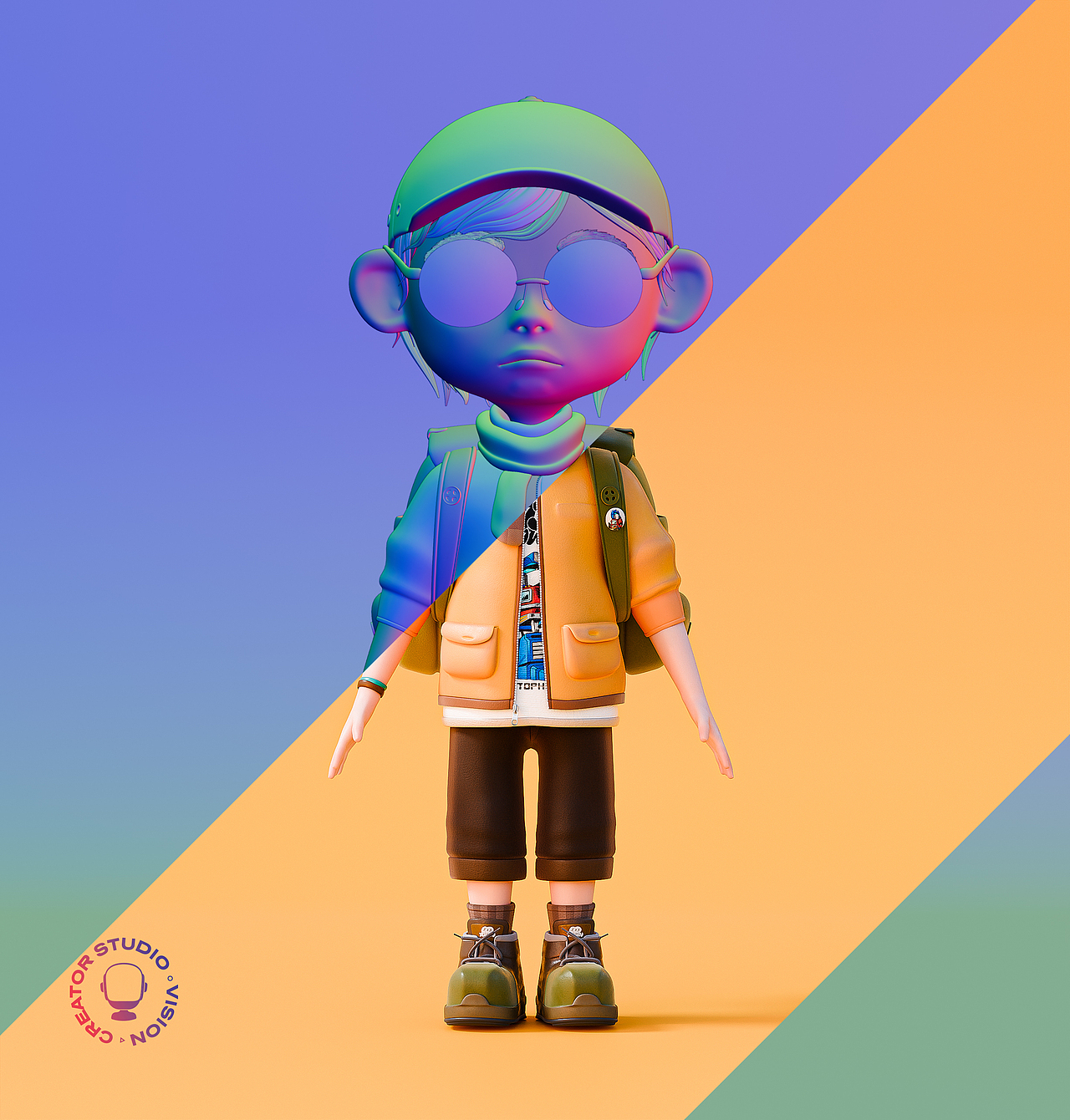 一个卡通IP角色Blender全流程练习（图ZMzYzMDA4MTEy） - 人物/生物 - 站酷设计师创造者工作室原创素材 - 站酷ZCOOL