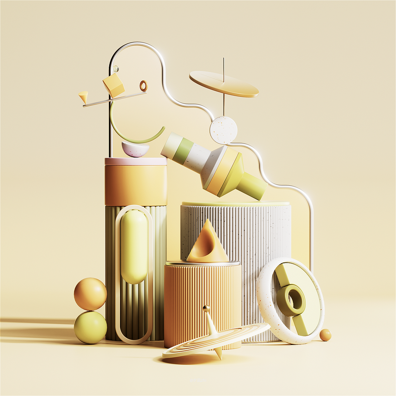 简易模型搭建和配色练习