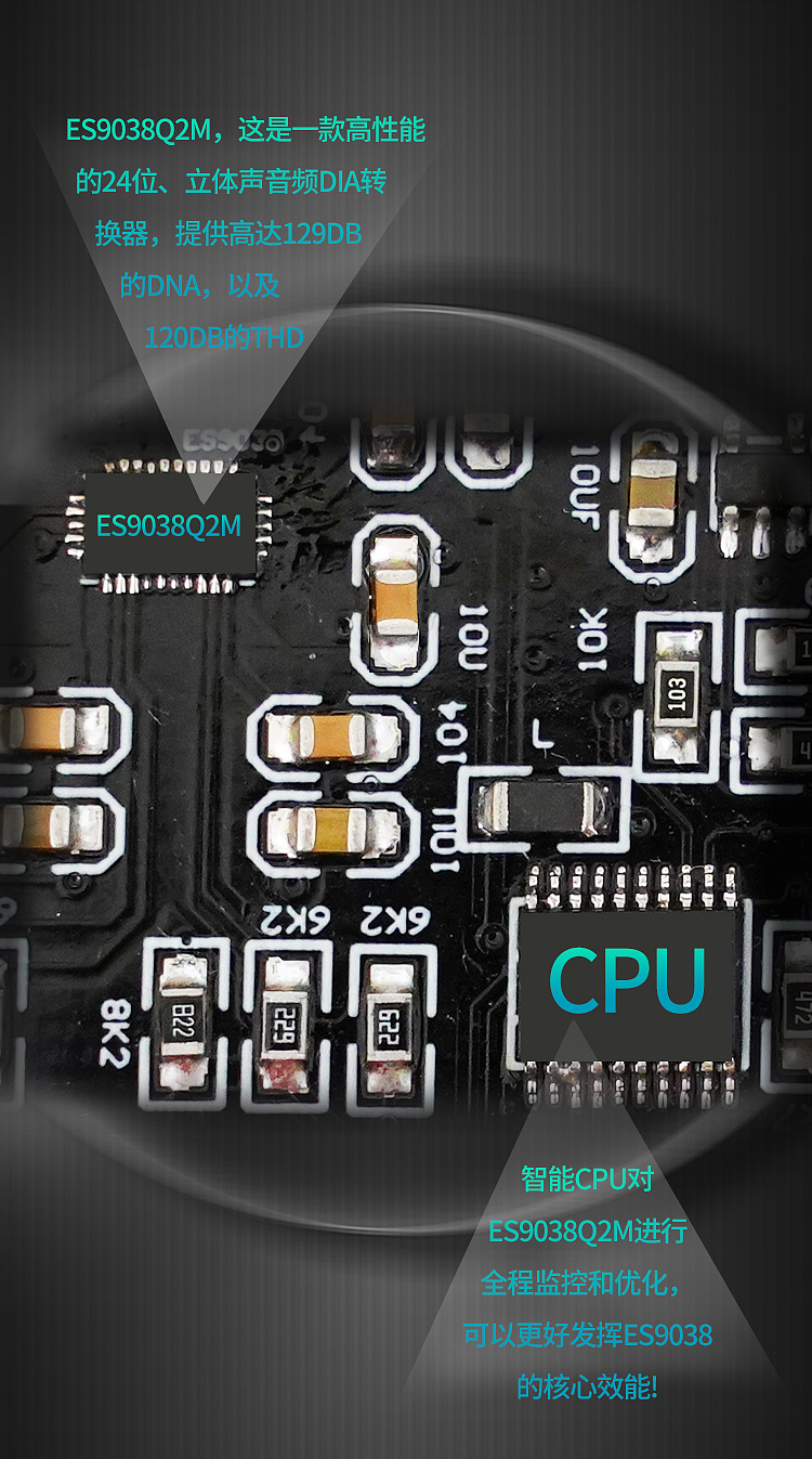 QCC5125蓝牙+ES9038Q2M芯片解码器（图ZMjk3MDU0MTI0） - 电商 - 站酷设计师Donna花原创素材 - 站酷ZCOOL
