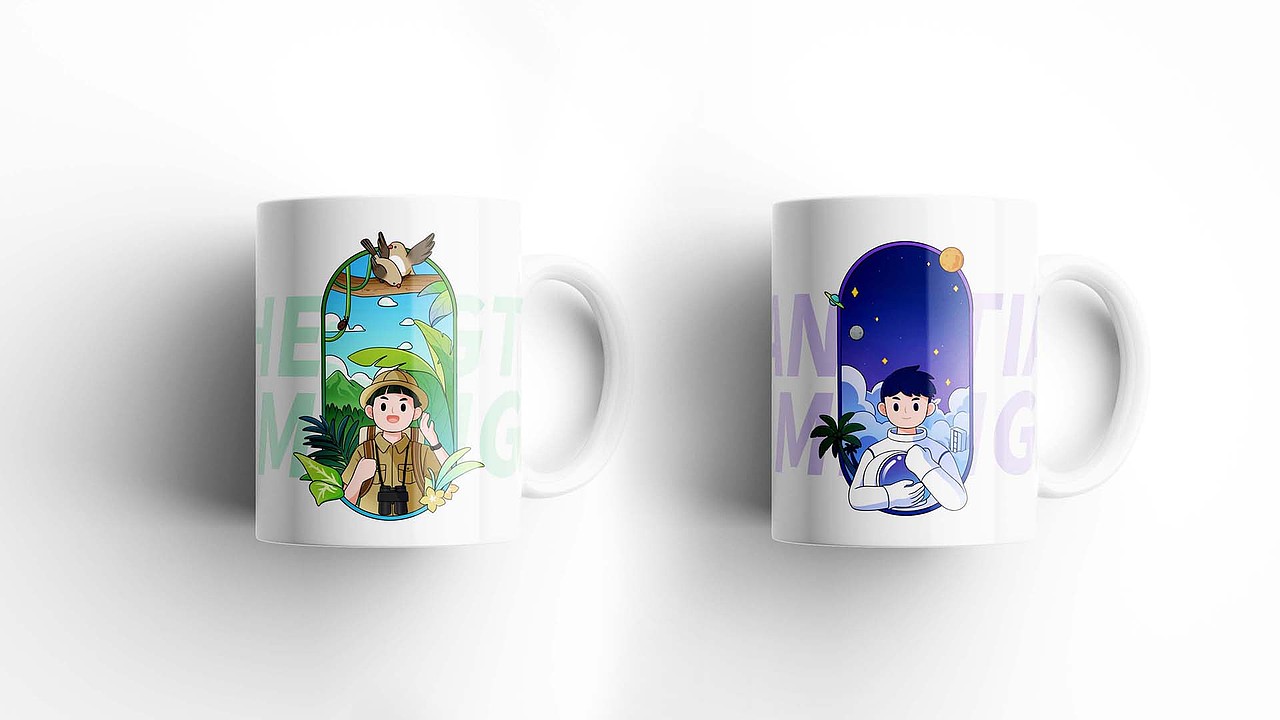 商业动态插画设计丨筑梦大道六个梦想系列主题动态插画