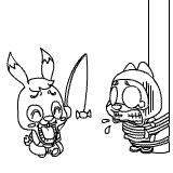 一套未完成的兔子漫画角色QQ表情