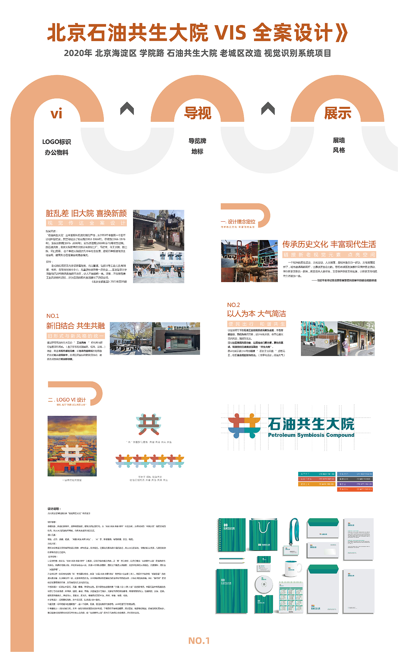 北京石油共生大院文创园品策划 logo VI 导视 展厅设计