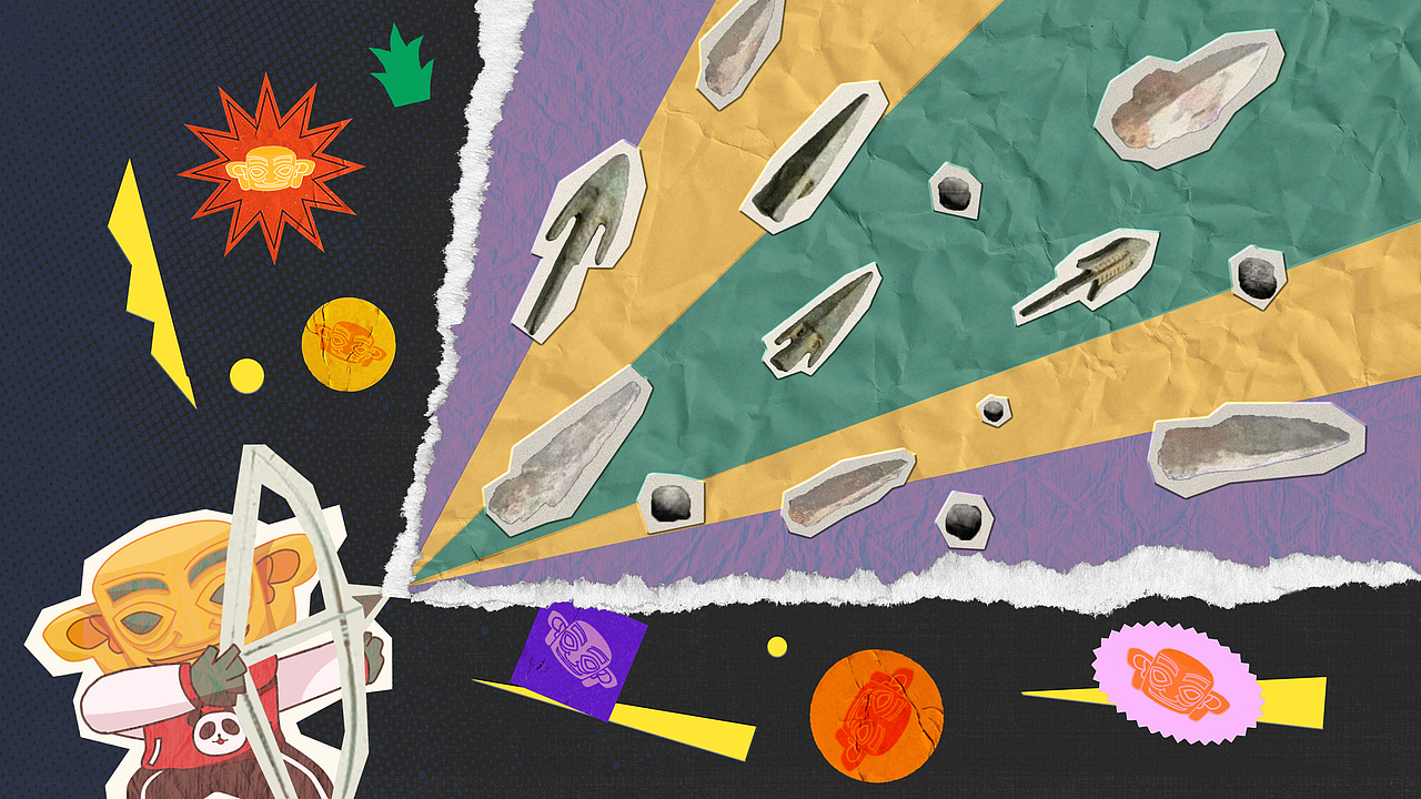 人民日报《这文物很中国》- 拼贴美术稿（图ZMzMwNDczMjg4） - 商业插画 - 站酷设计师BubblePlanet原创素材 - 站酷ZCOOL