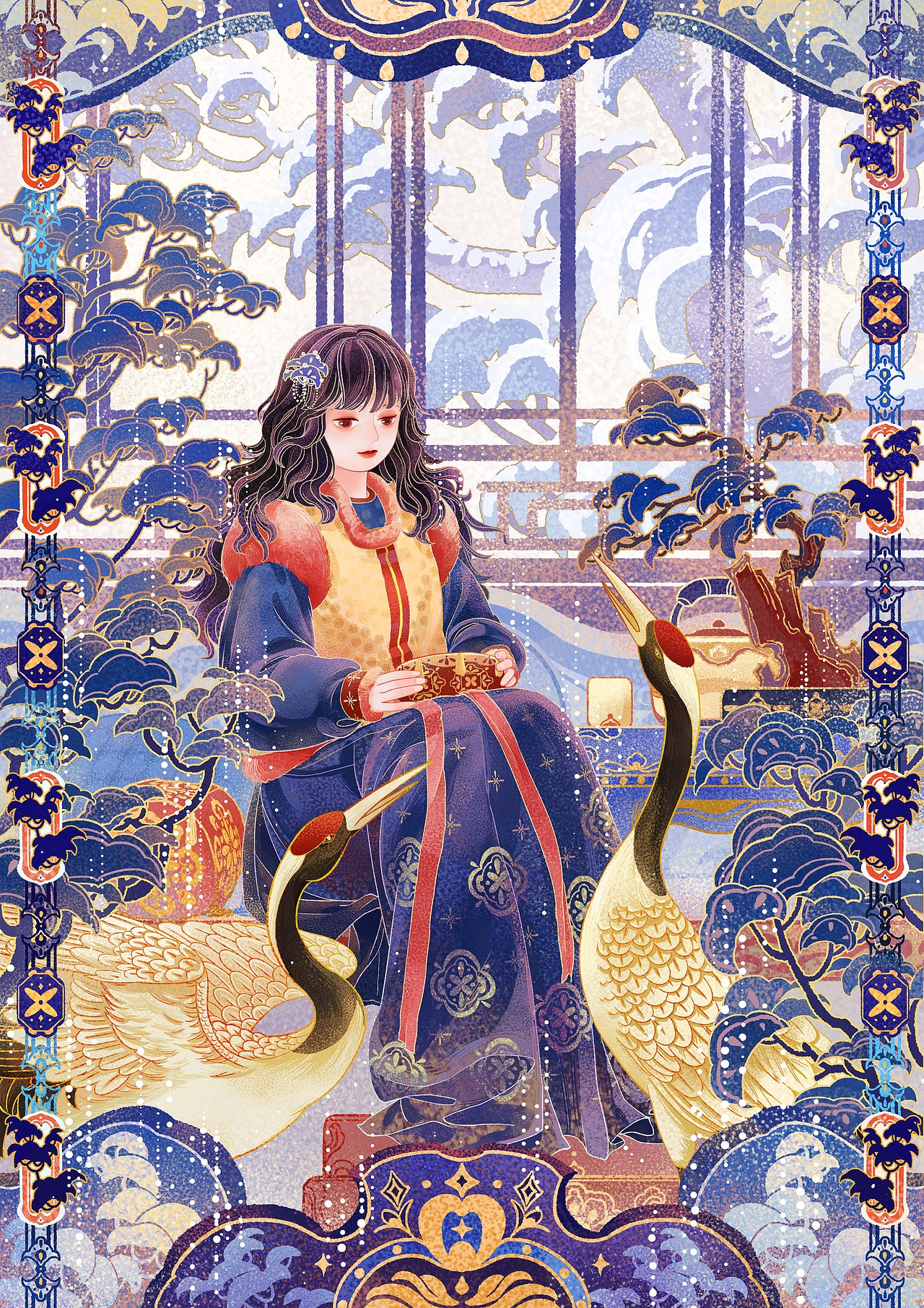 小轩窗-秋冬（图ZMzAxOTM4MjYw） - 商业插画 - 站酷设计师插画师宴山原创素材 - 站酷ZCOOL