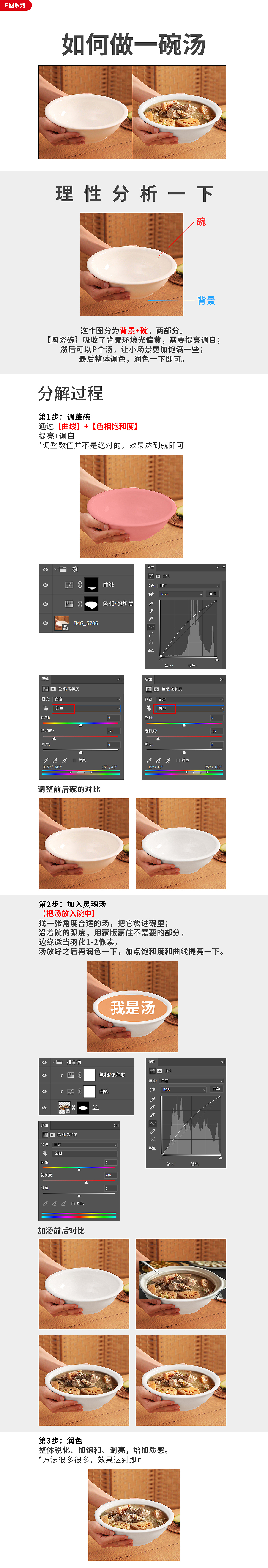 2022*陶瓷汤碗汤盆商用餐具调色修图