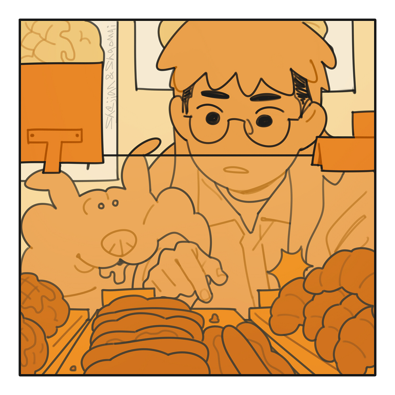 小麦嘬坊系列插图