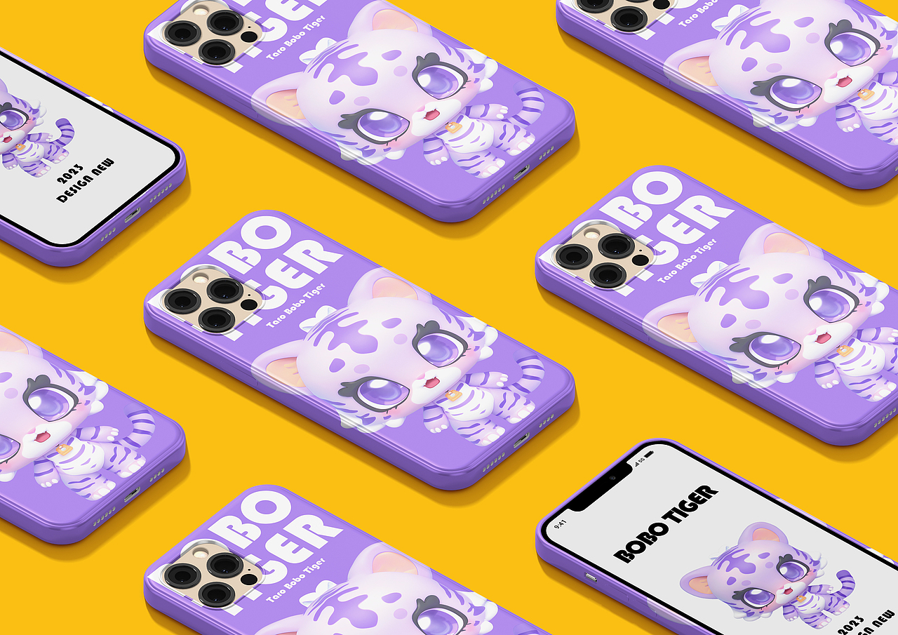 香芋啵啵虎IP形象及基础周边（图ZMzM3MTY0NDc2） - IP形象 - 站酷设计师二里地的国王原创素材 - 站酷ZCOOL