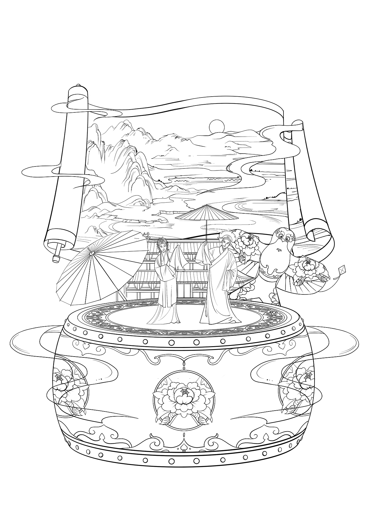 人民创意&王府井集团【相遇城市】明信片插画(图ZMzIwNjQyNjA0) - 商业插画 - 站酷设计师藏狐糊原创素材 - 站酷ZCOOL