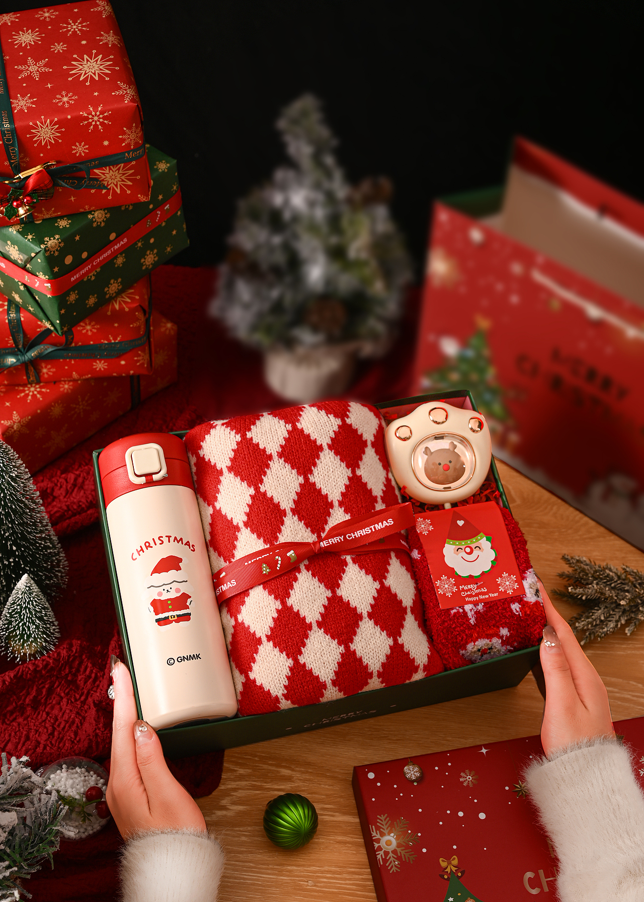 圣诞节礼盒拍摄 静物拍摄
