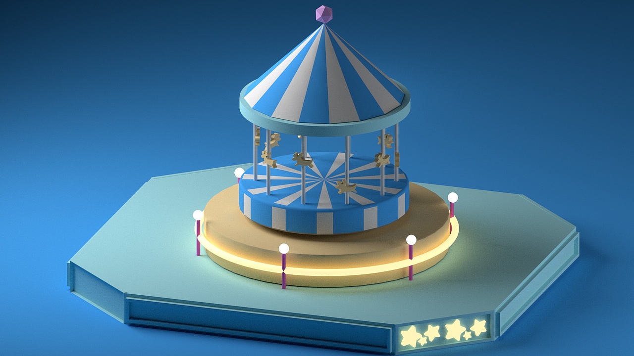 旋转木马（图ZMjk4NDMxNDA4） - 其他三维 - 站酷设计师zhangyi031223原创素材 - 站酷ZCOOL