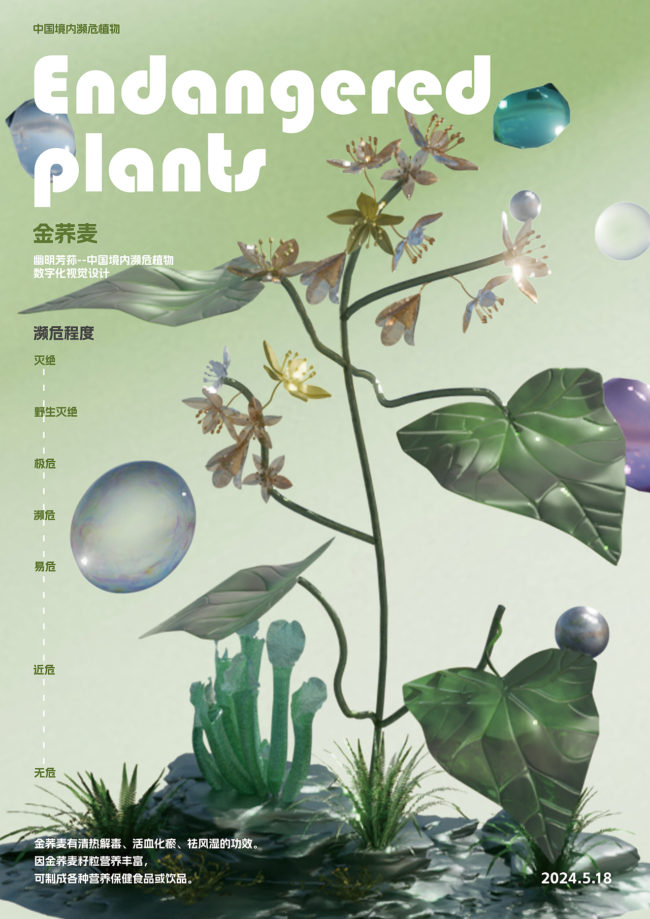 幽明芳荪——中国境内濒危植物数字化视觉形象设计