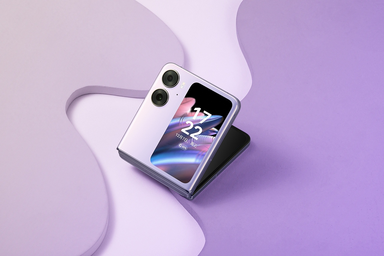 OPPO N2 Flip紫色（图ZMzI2MDI4ODY4） - 产品摄影 - 站酷设计师希子不爱吃香菜原创素材 - 站酷ZCOOL