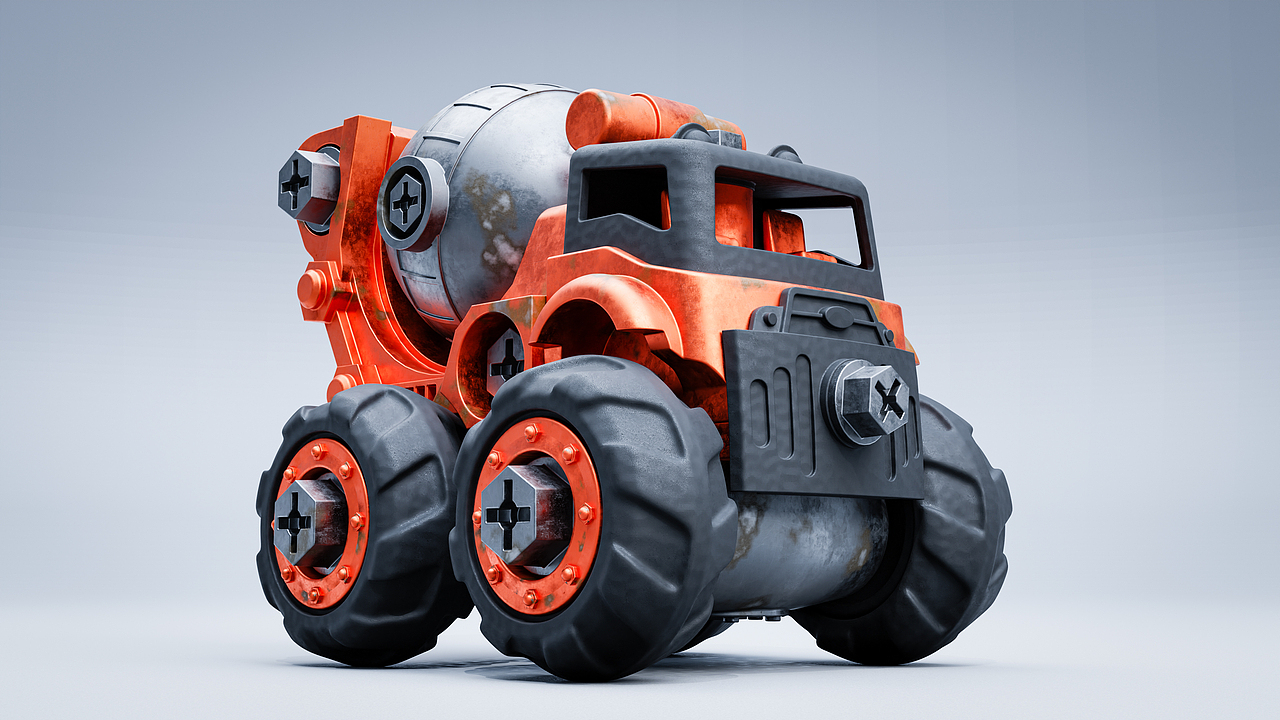 blender-练习 玩具车-搅拌机