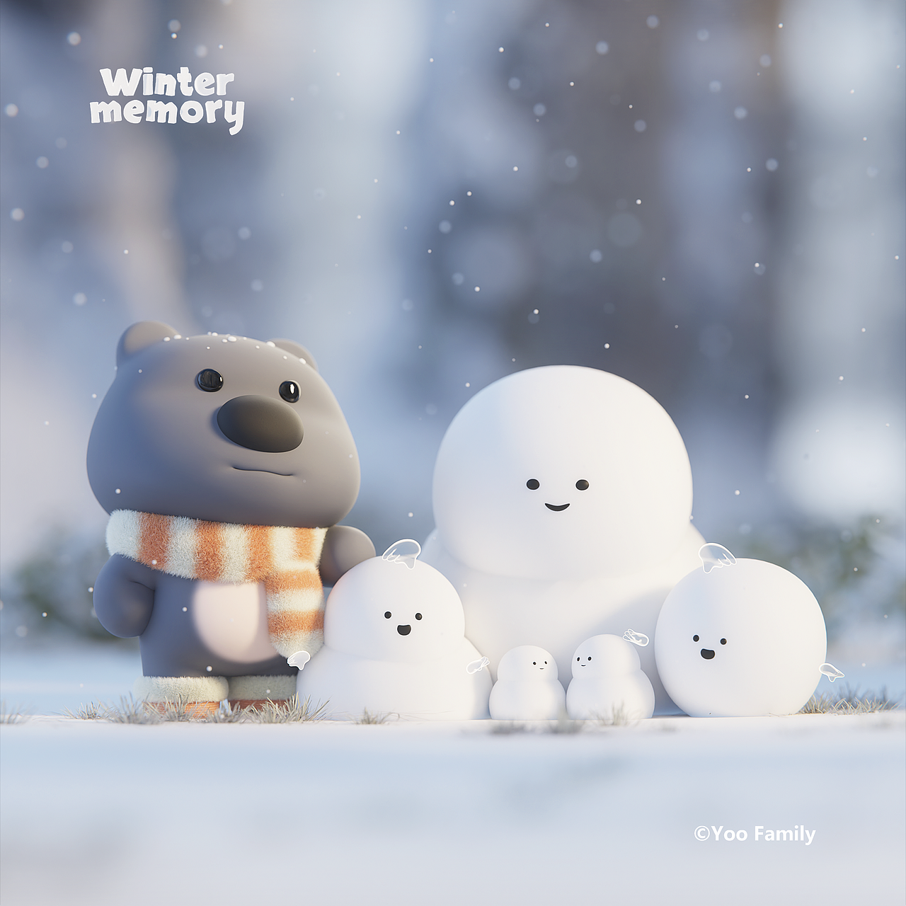 YooFamily-冬季记忆主题插图（图ZMzYxNzYwMjk2） - 场景 - 站酷设计师林二虎原创素材 - 站酷ZCOOL