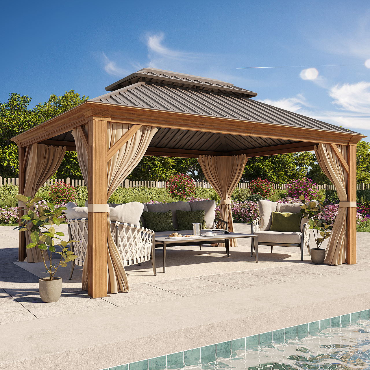 亚马逊 户外家具 户外凉亭 跨境电商（图ZMzY3MzkyNzg4） - 场景 - 站酷设计师小辛爱睡觉原创素材 - 站酷ZCOOL