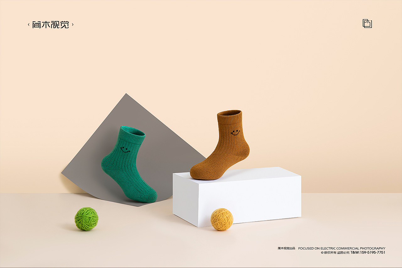 儿童袜子创意摄影丨巴拉巴拉 × 简木视觉 童袜静物拍摄