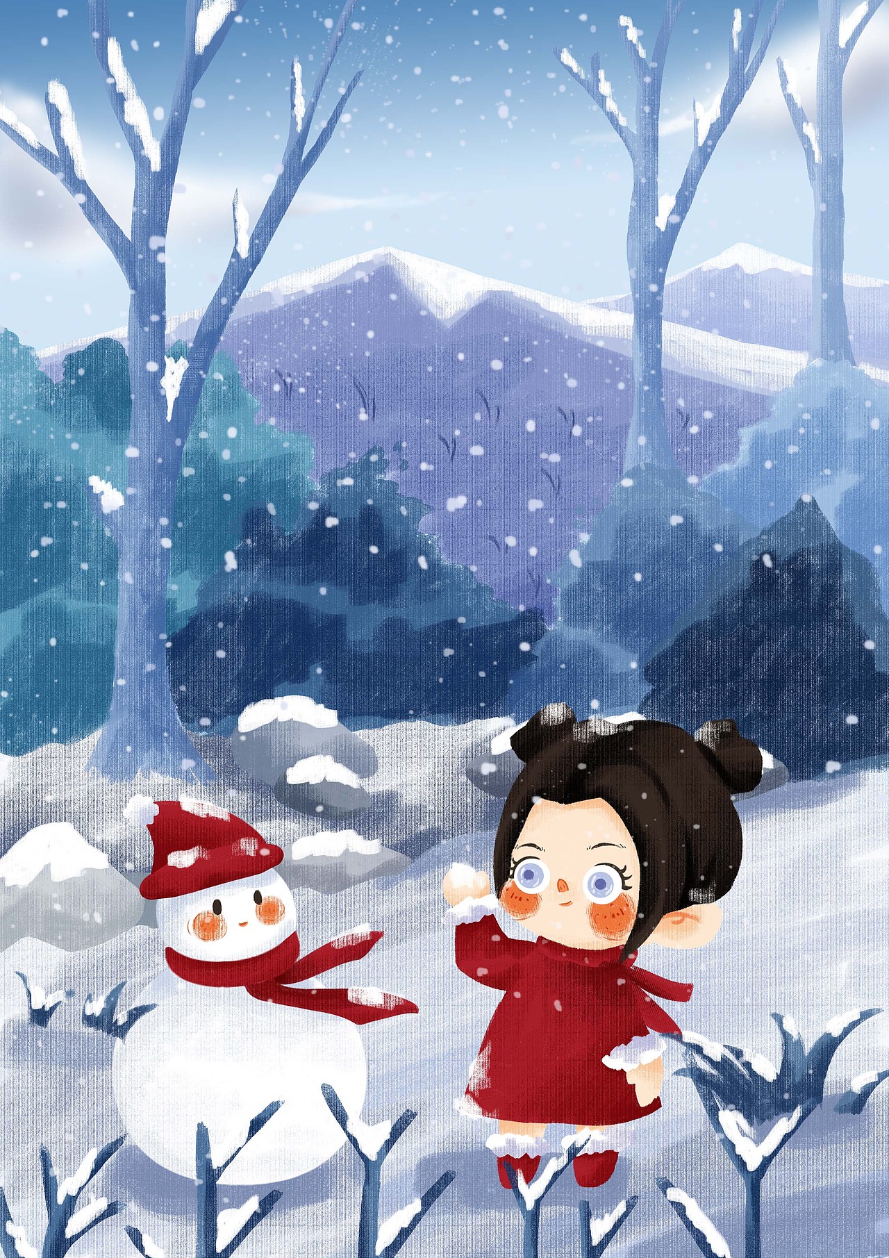 我的四季插画（图ZMjk5ODc2MDE2） - 商业插画 - 站酷设计师空情原创素材 - 站酷ZCOOL