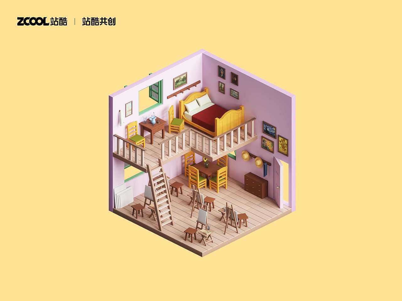 #世界名画100# 《如果系列》(图ZMzQzNTI2NzA0) - 场景 - 站酷设计师Ivy_Shao原创素材 - 站酷ZCOOL