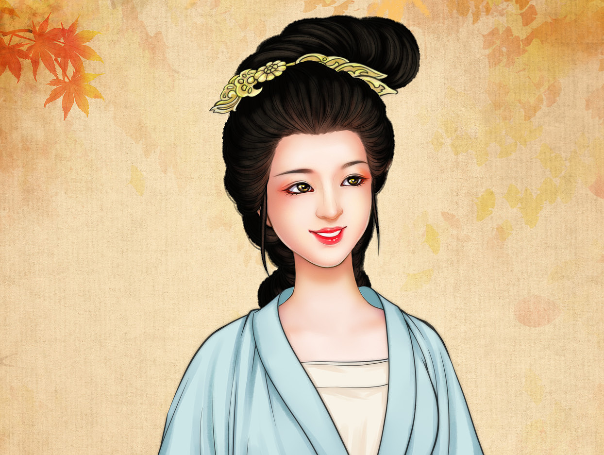 汉服少女（图ZMzA4NDcxNTY0） - 商业插画 - 站酷设计师秀手江湖原创素材 - 站酷ZCOOL