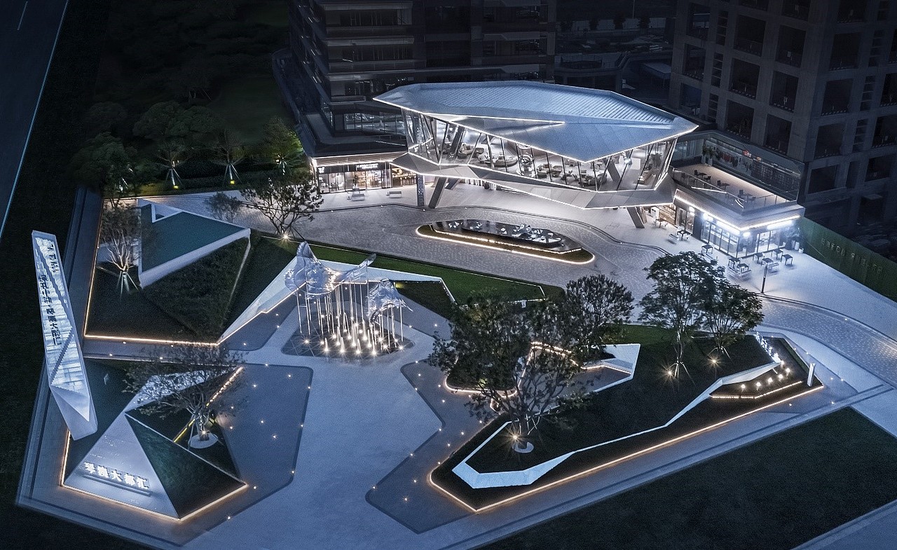 海之舞/ 项目的景观设计空间是融合建筑,具有展示