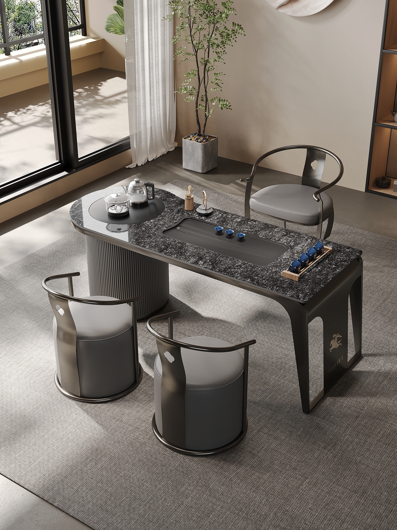 碳素钢茶台效果图