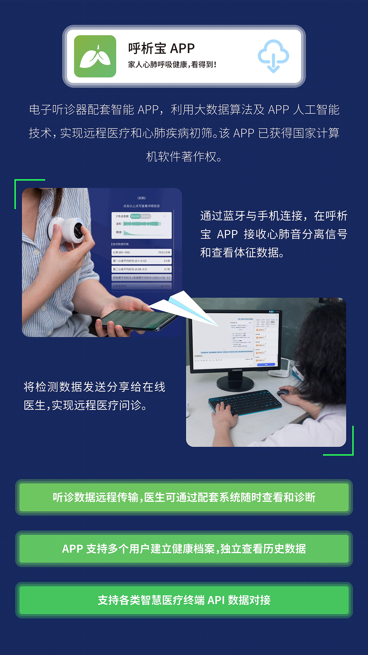 智能电子听诊器，为你健康保驾护航！（图ZMzQwOTYyNDgw） - 电子产品 - 站酷设计师Z305689468原创素材 - 站酷ZCOOL